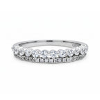 Spiral Stone-Set Half Band Ring