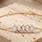 Gold Diamond Frame Bracelet