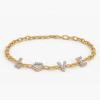 Gold Love Script Bracelet