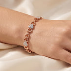 Gold Heart Link Bracelet