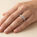 Spiral Stone-Set Half Band Ring