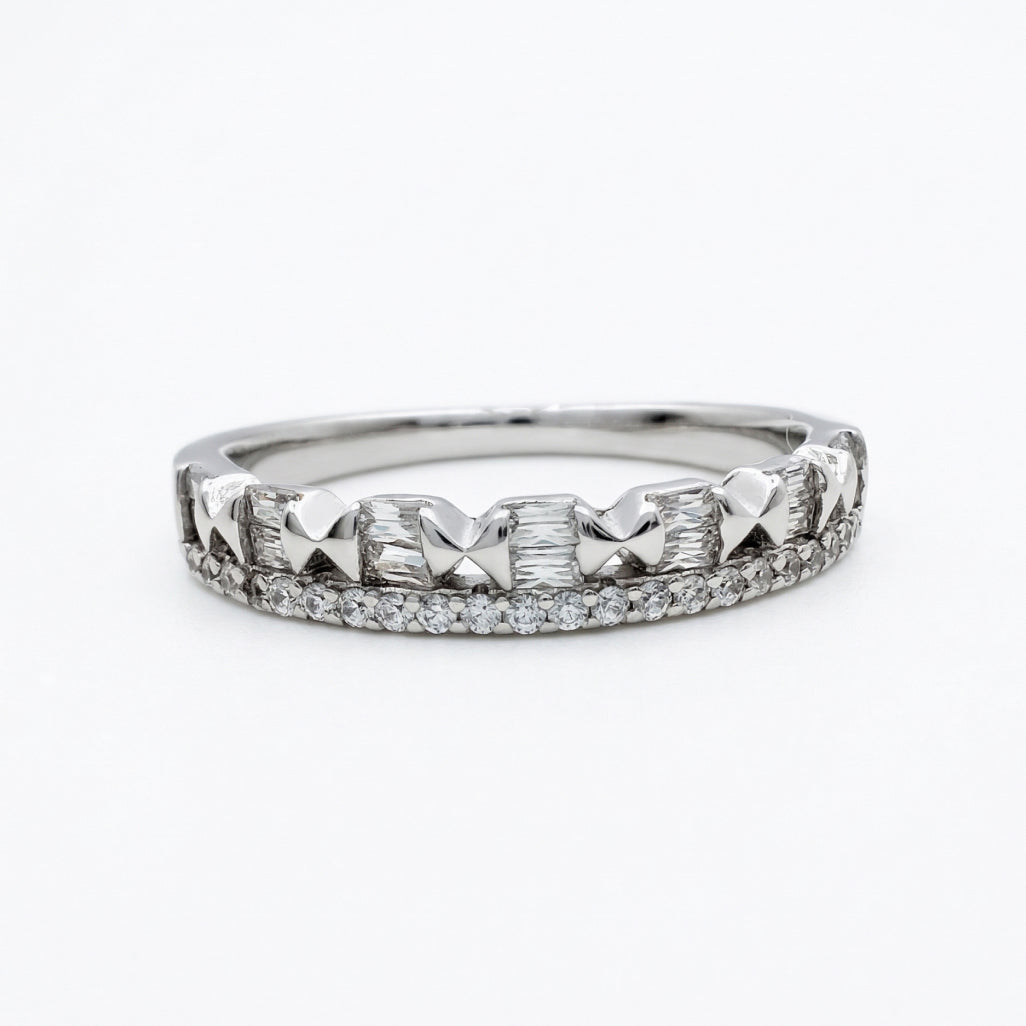 Triple Row Beaded All-Around Band Ring