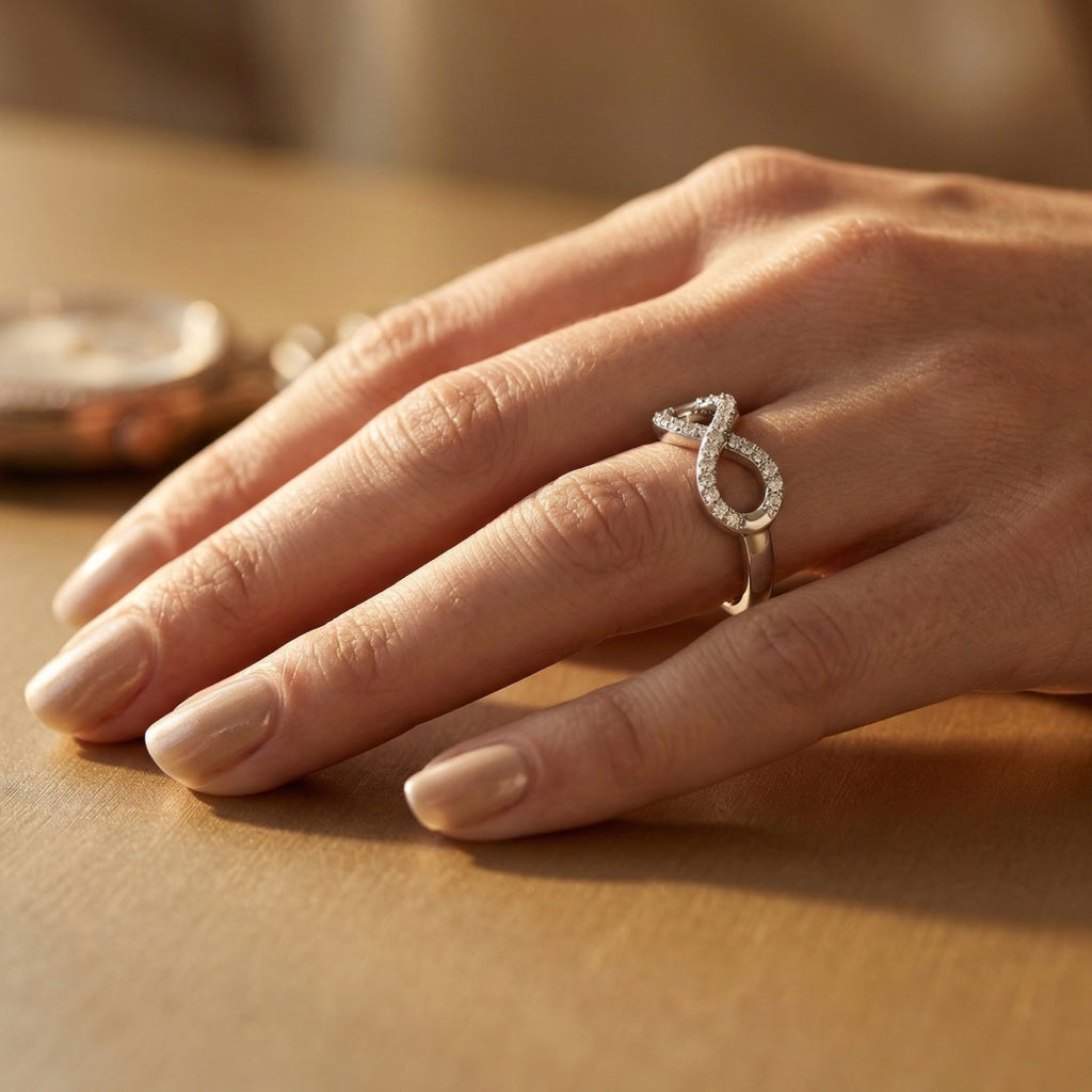 Infinity Band Ring 925 Silver