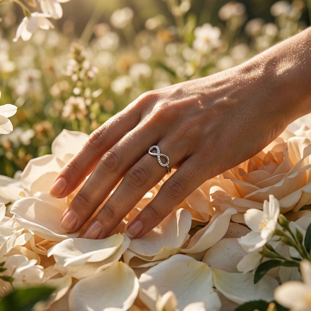 Infinity Band Ring 925 Silver
