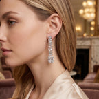 Emerald Cut Moissanite Necklace Set
