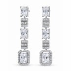 Emerald Cut Moissanite Necklace Set