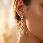 Emerald Cut Moissanite Necklace Set