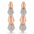 Matte Pave Kite Link Necklace & Earring Set