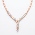 Matte Pave Kite Link Necklace & Earring Set