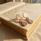 Brushed Oval Moissanite Flower Jewellery Set
