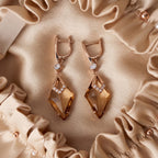 Amber Crystal Kite Pendant Set