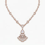 Art Deco Fan Moissanite Necklace & Earring Set