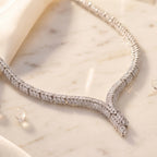 Chevron Leaf Moissanite Jewellery Set
