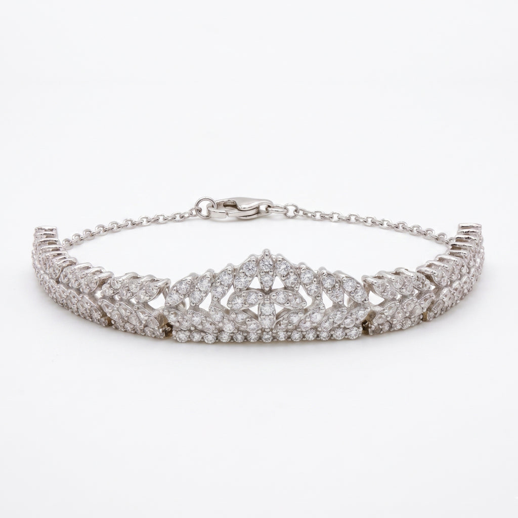Chevron Leaf Moissanite Jewellery Set