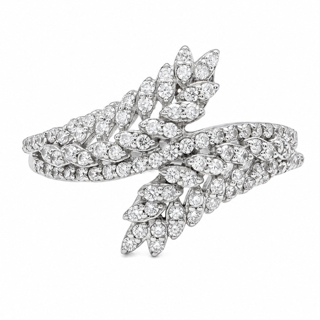 Chevron Leaf Moissanite Jewellery Set