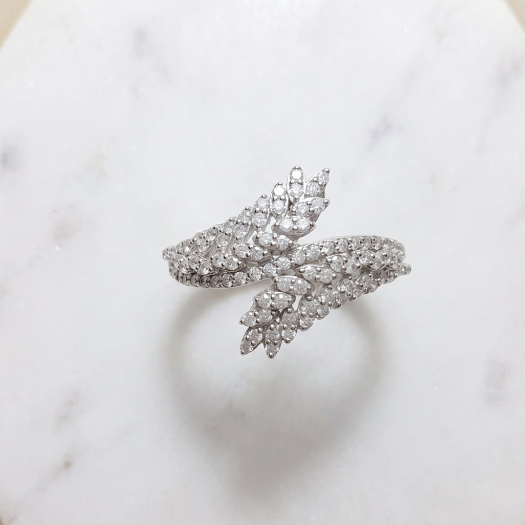 Chevron Leaf Moissanite Jewellery Set