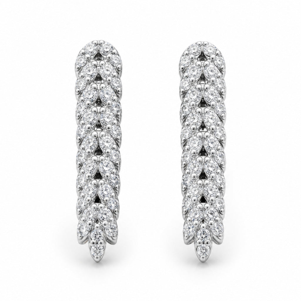 Chevron Leaf Moissanite Jewellery Set