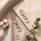 Open Link Circle & Teardrop Moissanite Set