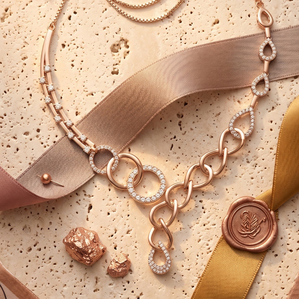 Open Link Circle & Teardrop Moissanite Set