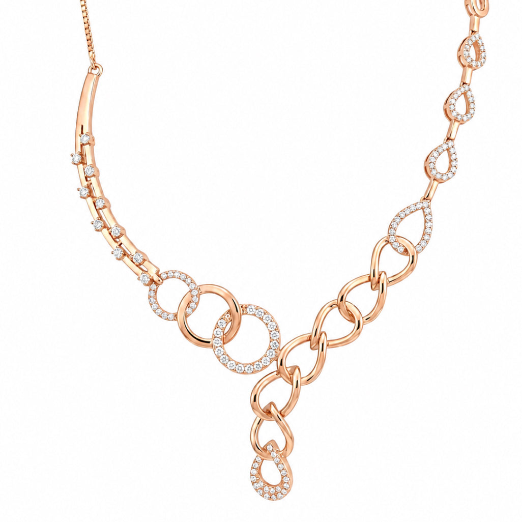 Open Link Circle & Teardrop Moissanite Set