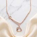 Asymmetric Scroll Moissanite Necklace Set