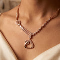 Asymmetric Scroll Moissanite Necklace Set