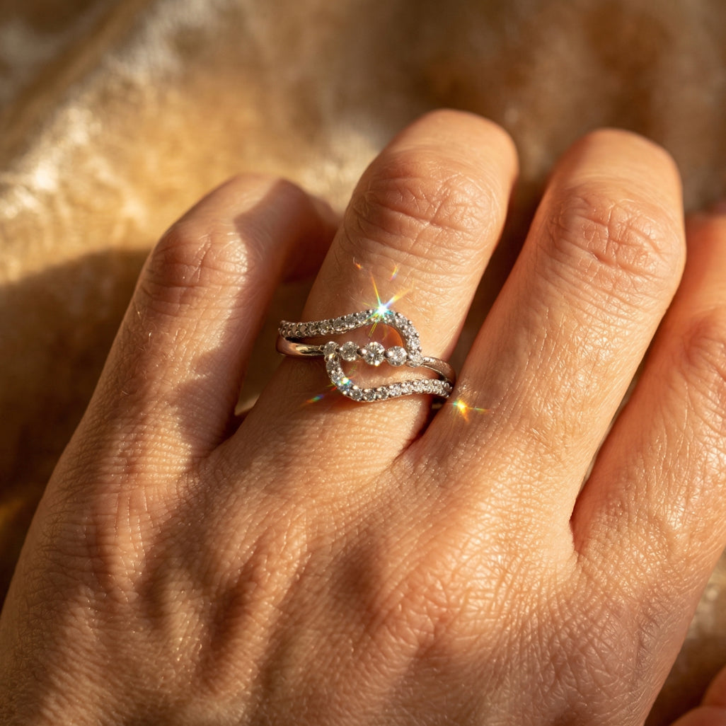 Star Crown Double Band Ring
