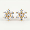 Gold Sunburst Cluster Stud Earrings