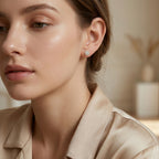 Gold Halo Round Solitaire Stud Earrings