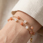 Moonstone Ombre Bead Station Bracelet