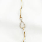 Pave Infinity Twisted Bar Bracelet