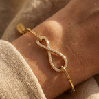Pave Infinity Twisted Bar Bracelet