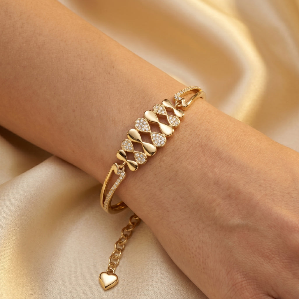 Multi-Infinity Pave Cuff Bracelet