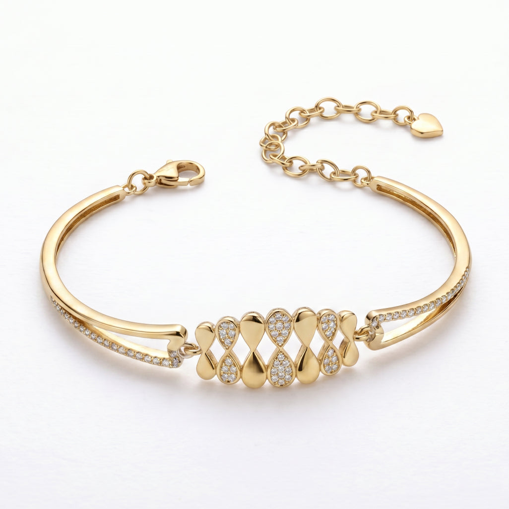 Multi-Infinity Pave Cuff Bracelet