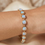 Opal Cushion Bezel Tennis Bracelet