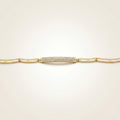 Pave Bar ID Link Chain Bracelet