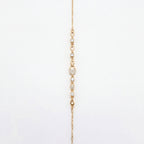 Pave Lock Charm Station Chain Bracelet