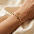 North Star Circle Station Chain Bracelet