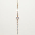 Heart Solitaire Tennis Bracelet