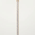 Gold Channel Set Princess Tennis Bracelet â€” 18K Gold Vermeil