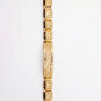 Gold Pyramid Stud Pave Centre Link Bracelet â€” 18K Gold Vermeil