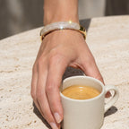 Gold Pave Bombe Bangle â€” 18K Gold Vermeil