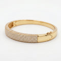 Gold Pave Bombe Bangle â€” 18K Gold Vermeil