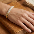 Gold Pave Bombe Bangle â€” 18K Gold Vermeil