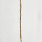 Gold Rope Chain Pave Station Bracelet â€” 18K Gold Vermeil