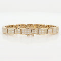 Gold Wide Pave Link Bracelet â€” 18K Gold Vermeil