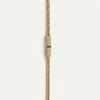 Gold Franco Chain Pave Barrel Bracelet â€” 18K Gold Vermeil