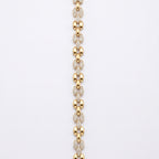 Gold Mariner Pave Link Bracelet â€” 18K Gold Vermeil