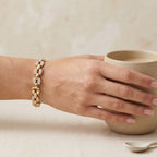 Gold Mariner Pave Link Bracelet â€” 18K Gold Vermeil