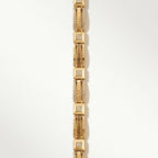 Gold Greek Key Cable Pave Link Bracelet â€” 18K Gold Vermeil